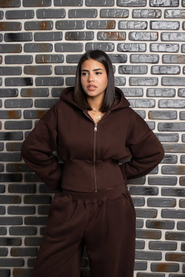 Balanced Fit Hoodie Brown