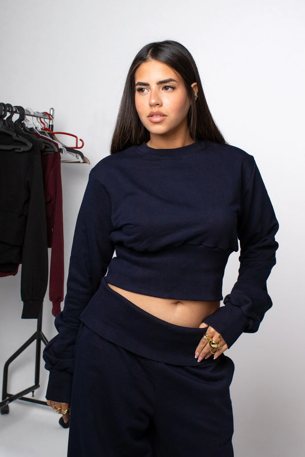 Relaxed Top Navy Blue