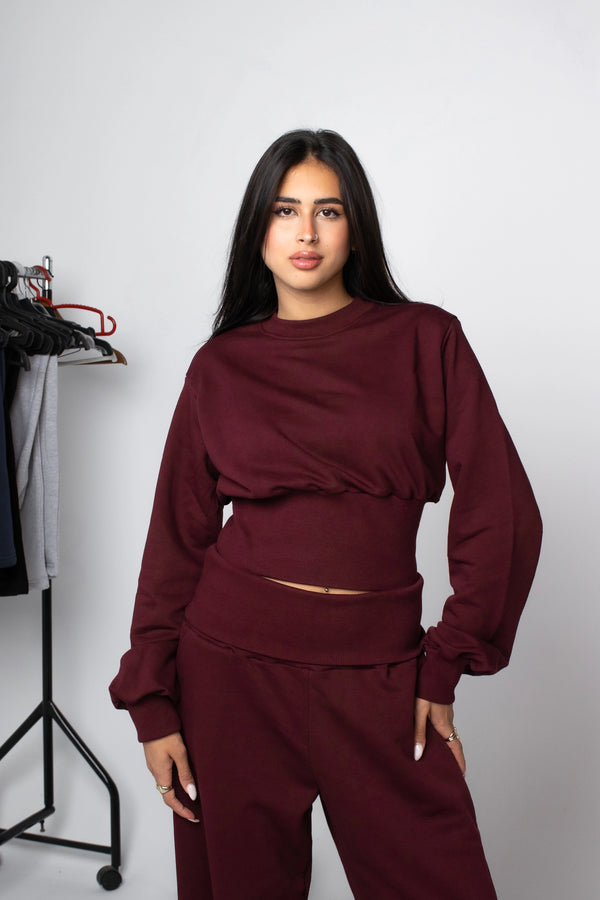 Relaxed Top Burgandy